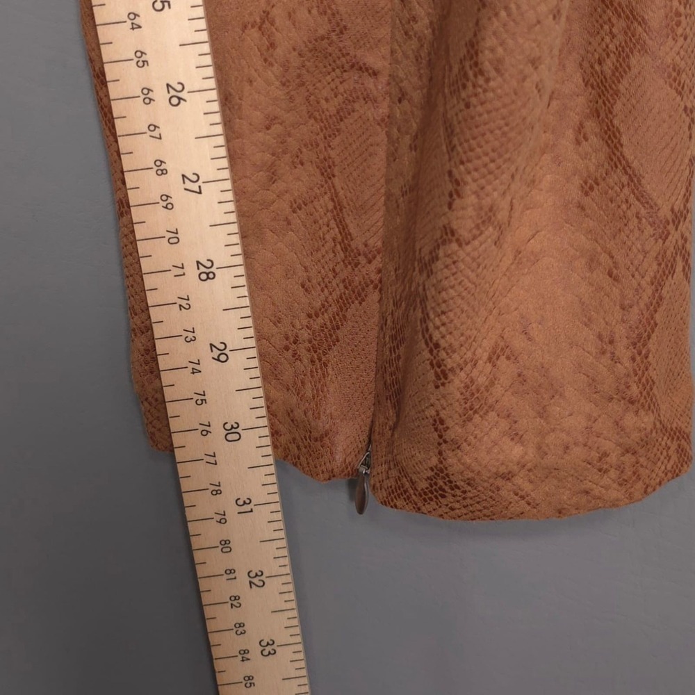 GOOD AMERICAN New Women XL Pant Skinny Brown Faux Snake The Boss Leggings 38 - Picture 6 of 16